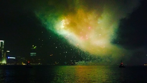Fire Works in Hong Kong